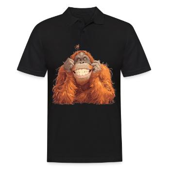 Orangs-outans Orangs-outans - Polo Homme - noir - Devant - Kai (181cm)