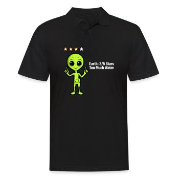 Alien Abduction 3/5 Sterne Zu viel Wasser - Männer Poloshirt - Schwarz - Vorne - Kai (181cm)