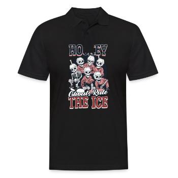 Halloween Eishockey Hockey Hockey Ghule regieren das Eis - Männer Poloshirt - Schwarz - Vorne - Kai (181cm)