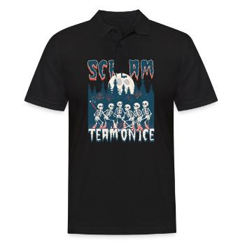 Halloween Ice Hockey Scream Team On Ice - Men's Polo Shirt - black - Front - Kai (181cm)