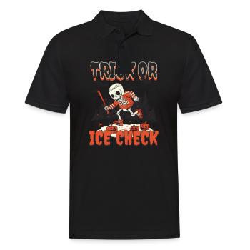 Halloween Ice Hockey Trick Or Ice Check - Men's Polo Shirt - black - Front - Kai (181cm)
