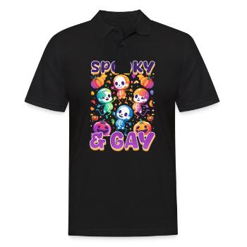 Schwul Halloween Gruselig Und Schwul - Männer Poloshirt - Schwarz - Vorne - Kai (181cm)