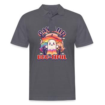 Gay Halloween Gay Et Boo-Tiful - Polo Homme - charbon - Devant - Nico (186cm)