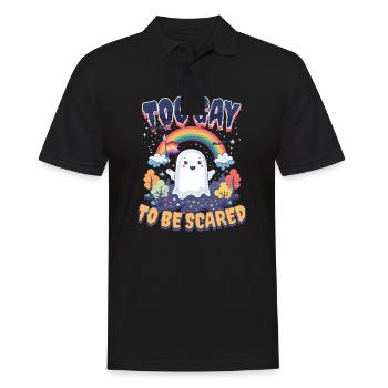 Schwules Halloween Zu schwul, um Angst zu haben - Männer Poloshirt - Schwarz - Vorne - Kai (181cm)