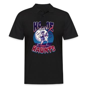 Halloween Baseball Home Runs & Haunts - Männer Poloshirt - Schwarz - Vorne - Kai (181cm)