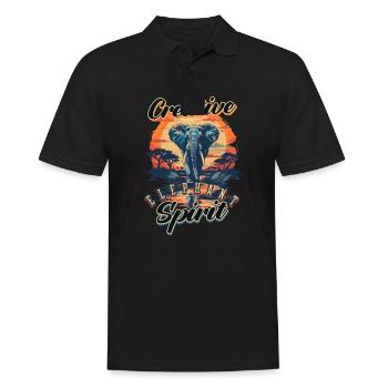 Éléphant créatif de l’éléphant - Polo Homme - noir - Devant - Kai (181cm)