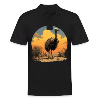 Emus Emu - Men's Polo Shirt - black - Front - Kai (181cm)