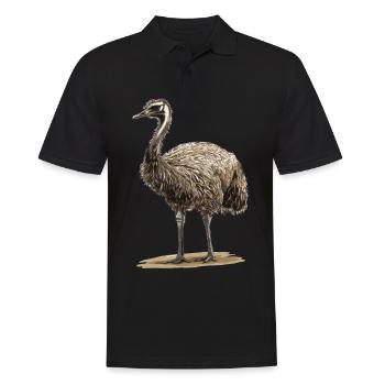 Emus Emu - Men's Polo Shirt - black - Front - Kai (181cm)