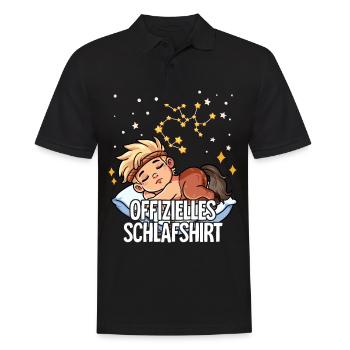 Chemise de sommeil officielle du zodiaque Sagittaire - Polo Homme - noir - Devant - Kai (181cm)