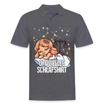 Chemise de nuit officielle Zodiac Libra - Polo Homme - charbon - Devant - Nico (186cm)