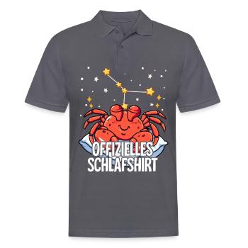Chemise de nuit officielle du zodiaque Cancer - Polo Homme - charbon - Devant - Nico (186cm)