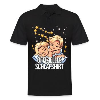 Chemise de nuit officielle Zodiac Gemini - Polo Homme - noir - Devant - Kai (181cm)
