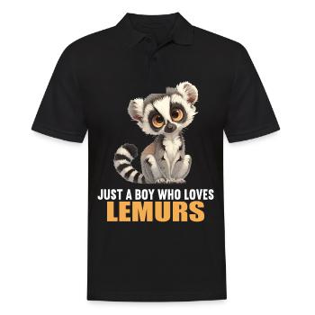 Lémuren Lémuriens Lémurien - Polo Homme - noir - Devant - Kai (181cm)