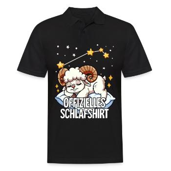 Chemise de nuit officielle signe du zodiaque Bélier - Polo Homme - noir - Devant - Kai (181cm)