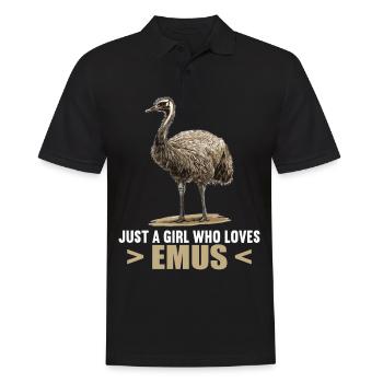 Emus Emu - Men's Polo Shirt - black - Front - Kai (181cm)