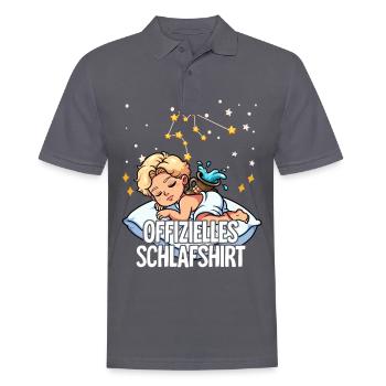 Chemise de nuit officielle Zodiac Aquarius - Polo Homme - charbon - Devant - Nico (186cm)