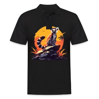 Lémuren Lémuriens Lémurien - Polo Homme - noir - Devant - Kai (181cm)