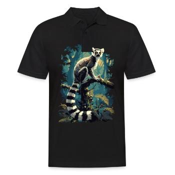 Lémuren Lémuriens Lémurien - Polo Homme - noir - Devant - Kai (181cm)