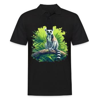 Lémuren Lémuriens Lémurien - Polo Homme - noir - Devant - Kai (181cm)