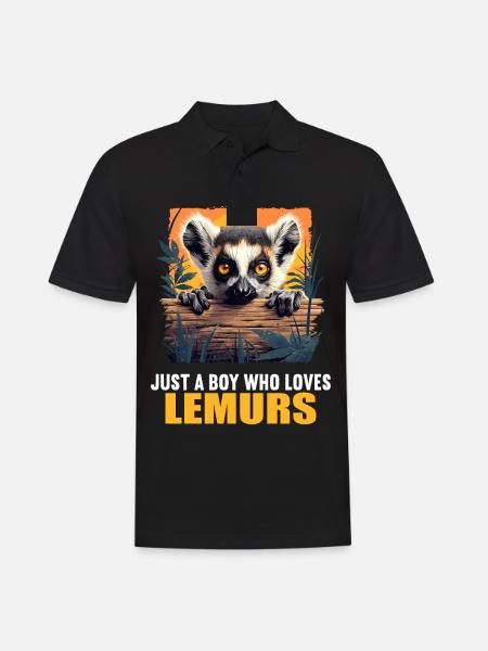 Lemuren Lemurs Lemur - Men's Polo Shirt - black