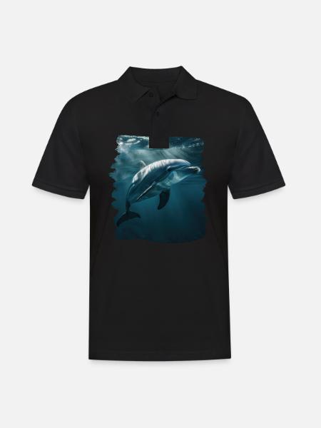 Dolphin Dolphins Dolphin - Men's Polo Shirt - black