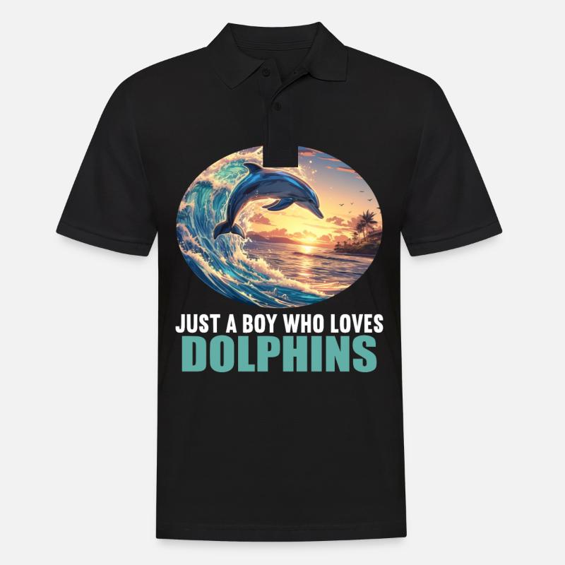 Dolphin Dolphins Dolphin - Men's Polo Shirt - black
