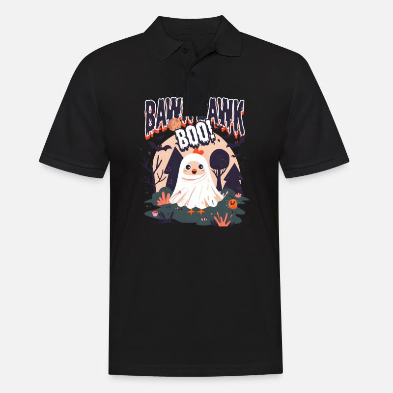Poulet d’Halloween Bawk Bawk Boo ! - Polo Homme - noir