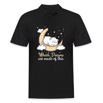 Meerschweinchen-Träume sind daraus gemacht - Männer Poloshirt - Schwarz - Vorne - Kai (181cm)