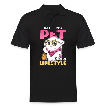 Meerschweinchen ist nicht nur ein Haustier, es ist ein Lebensstil - Männer Poloshirt - Schwarz - Vorne - Kai (181cm)