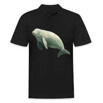 Seekuh Dugongs Dugong - Männer Poloshirt - Schwarz - Vorne - Kai (181cm)