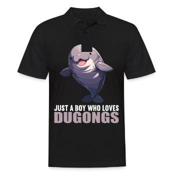 Seekuh Dugongs Dugong - Männer Poloshirt - Schwarz - Vorne - Kai (181cm)