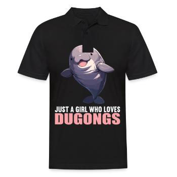 Seekuh Dugongs Dugong - Männer Poloshirt - Schwarz - Vorne - Kai (181cm)