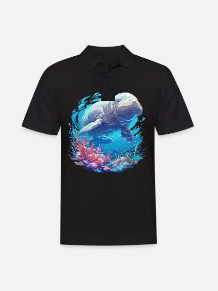Manatee Dugongs Dugong - Men's Polo Shirt - black