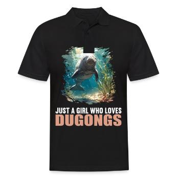Seekuh Dugongs Dugong - Männer Poloshirt - Schwarz - Vorne - Kai (181cm)
