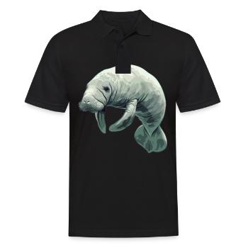 Lamantins Seekuh Lamantin - Polo Homme - noir - Devant - Kai (181cm)