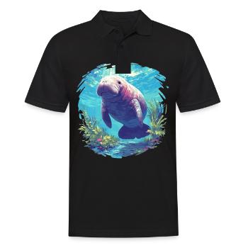 Lamantins Seekuh Lamantin - Polo Homme - noir - Devant - Kai (181cm)