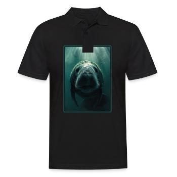Lamantins Seekuh Lamantin - Polo Homme - noir - Devant - Kai (181cm)