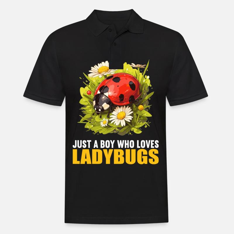 Ladybug Marienkäfer - Männer Poloshirt - Schwarz