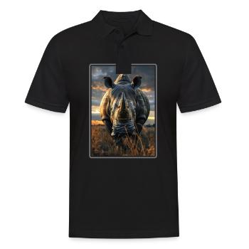 Rhino Rhinos Rhino - Men's Polo Shirt - black - Front - Kai (181cm)