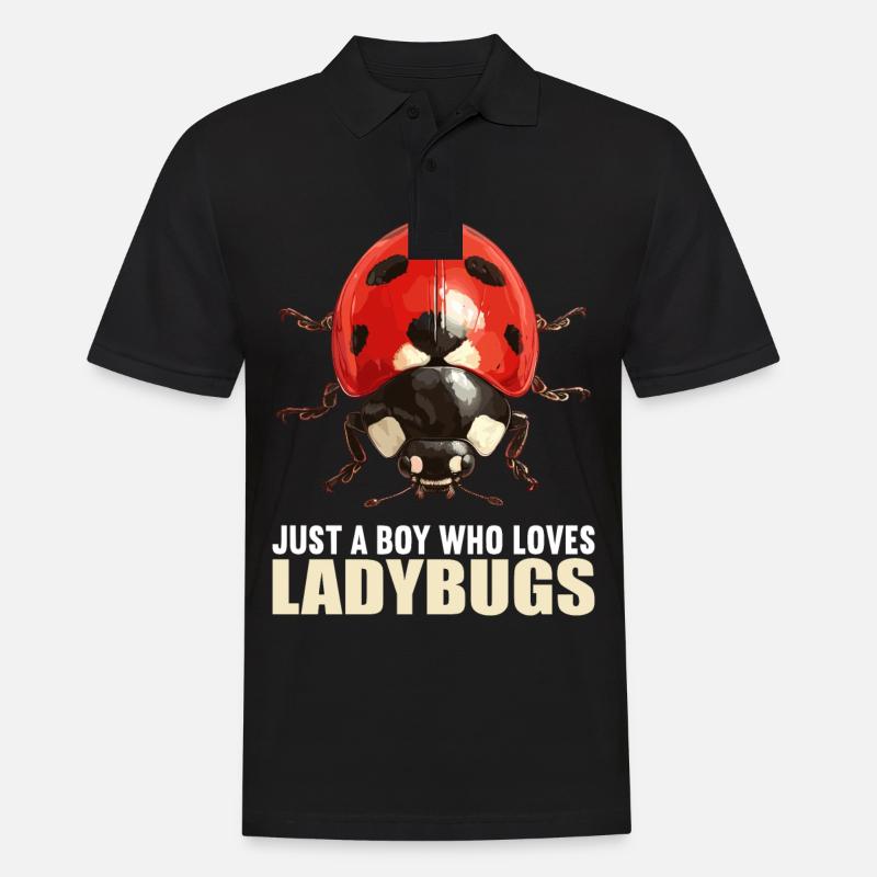 Ladybug Marienkäfer - Männer Poloshirt - Schwarz