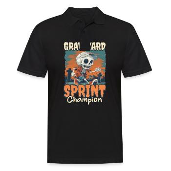 Halloween Runner Graveyard Sprint Champion - Men's Polo Shirt - black - Front - Kai (181cm)