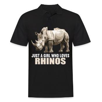 Rhino Rhinos Rhino - Men's Polo Shirt - black - Front - Kai (181cm)