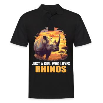 Rhino Rhinos Rhino - Men's Polo Shirt - black - Front - Kai (181cm)