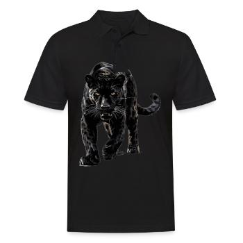 Panthers Panther - Männer Poloshirt - Schwarz - Vorne - Kai (181cm)