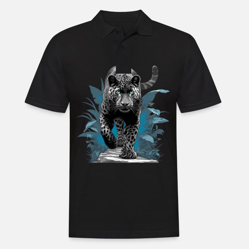 Panthers Panther - Männer Poloshirt - Schwarz
