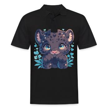 Panthers Panther - Männer Poloshirt - Schwarz - Vorne - Kai (181cm)