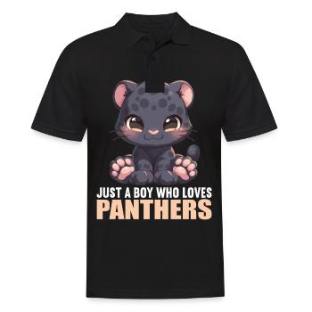 Panthers Panther - Männer Poloshirt - Schwarz - Vorne - Kai (181cm)