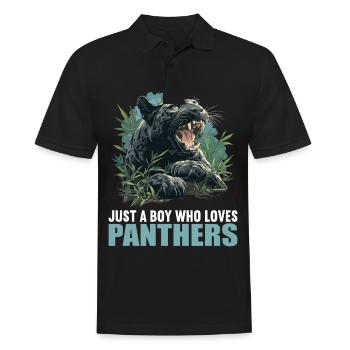 Panthers Panther - Männer Poloshirt - Schwarz - Vorne - Kai (181cm)