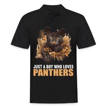 Panthers Panther - Männer Poloshirt - Schwarz - Vorne - Kai (181cm)