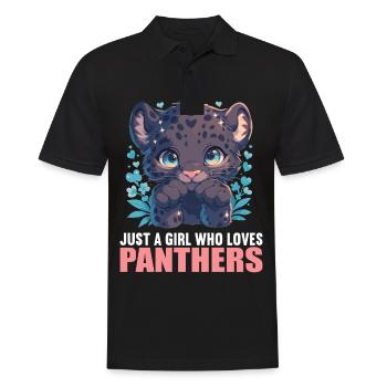 Panthers Panther - Männer Poloshirt - Schwarz - Vorne - Kai (181cm)